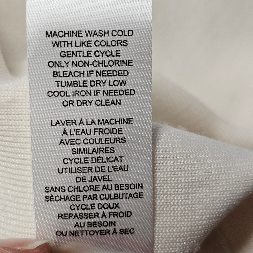 Tahari Puffer Vest Womens 3X Cream Insulated Regular Fit Drawcord Hood Full‎ Zip - Picture 11 of 14